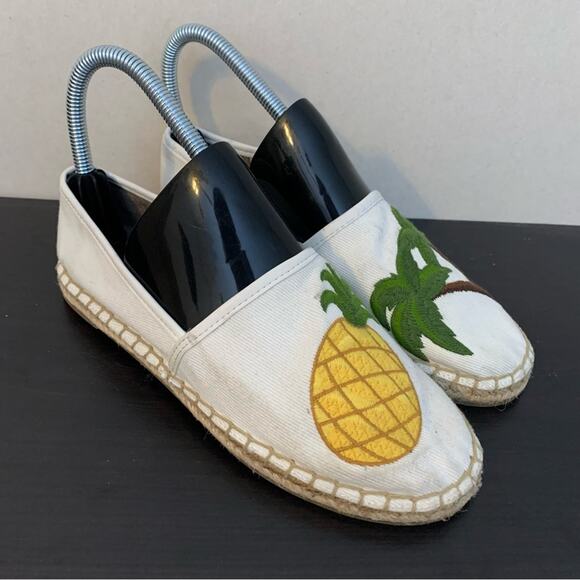 Circus By Sam Edelman Pineapple Palm Tree Espadrille Canvas Flats - Picture 1 of 8